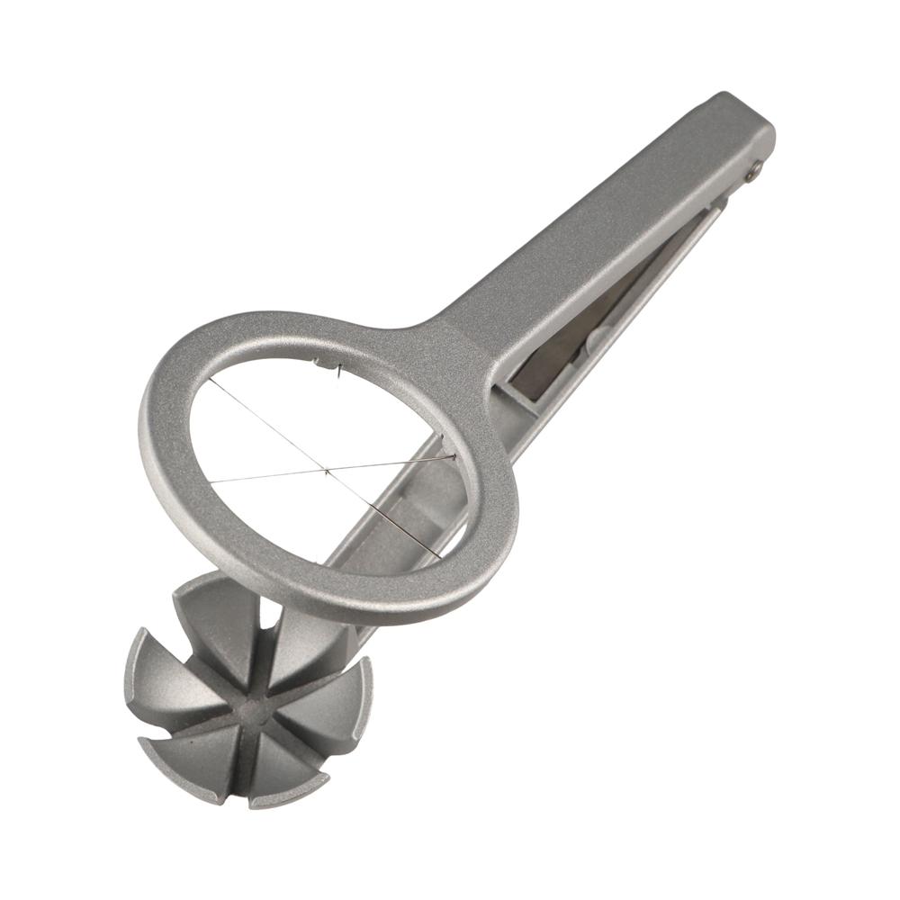 Egg Separator Tool - อลูมิเนียมอัลลอยด์เครื่องตัดไข่แบบพกพาเครื่องตัดไข่อเนกประสงค์ลื่นส่วน Divider Preserved Egg Splitter ห้องครัว
