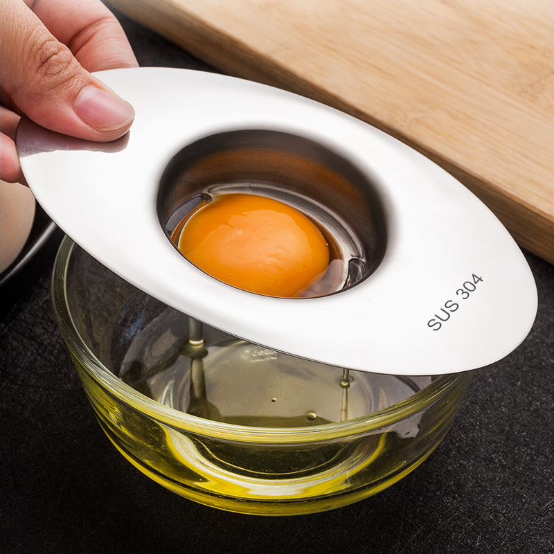 Egg Separator Tool - สแตนเลสสตีลไข่ขาวแยกเครื่องมือไข่แดงกรอง Gadgets อุปกรณ์ครัวแยกช่องทางช้อนไข่ Divider เครื่องมือ