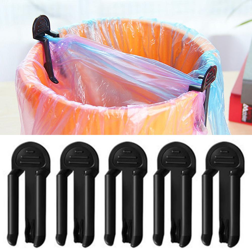 Kitchen Gadgets Organizer - 2/5 ชิ้น คลิปหนีบถุงขยะพลาสติก ที่ยึดถุงขยะ คลิปหนีบถังขยะ อุปกรณ์หนีบถังขยะสำหรับห้องครัวและห้องน้ำ
