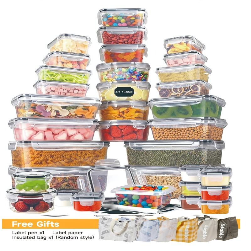 Kitchen Gadgets Organizer - ชุดเก็บอาหารปลอดสาร BPA 48 ชิ้น – ภาชนะสุญญากาศ