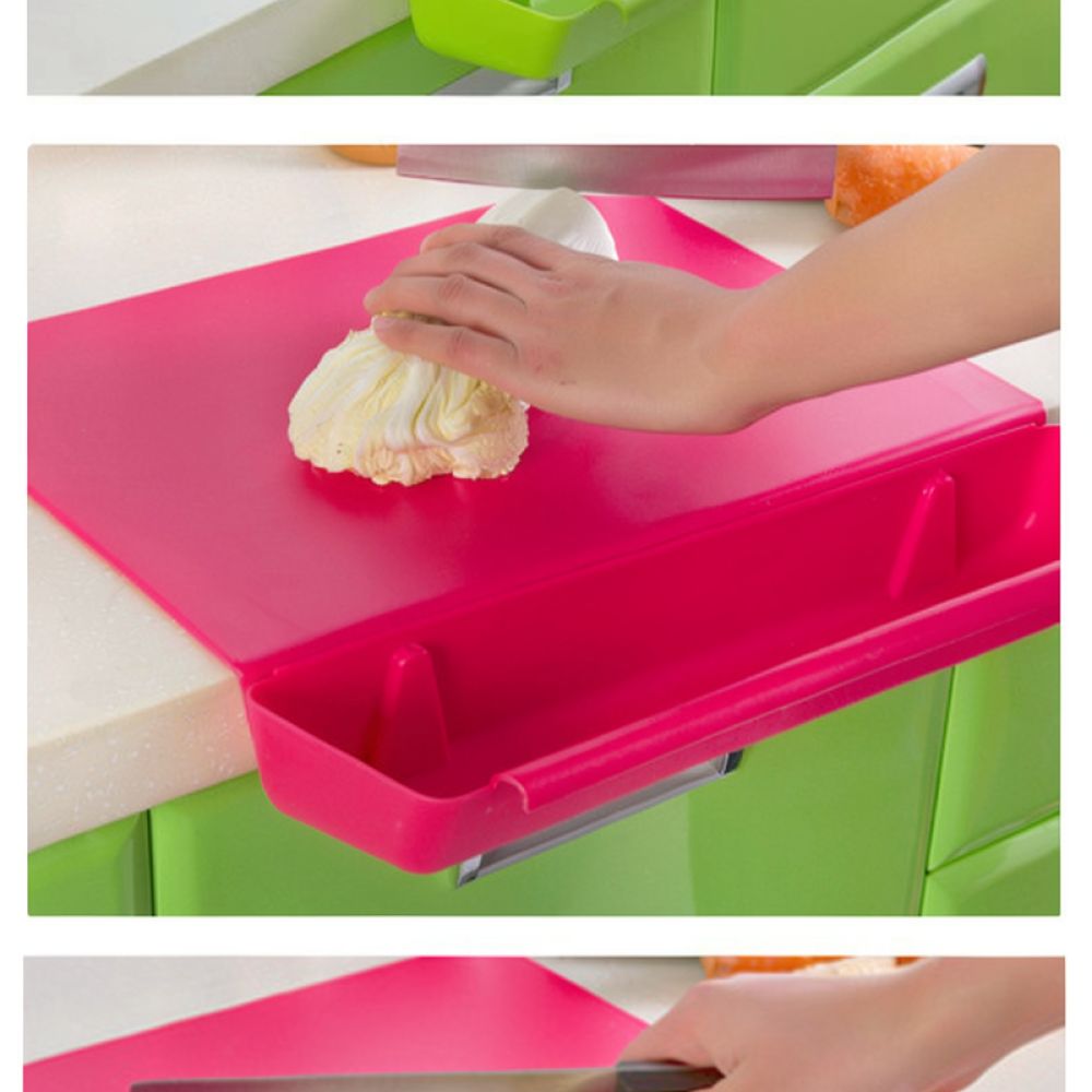 Kitchen Gadgets Organizer - ชุดเขียงอเนกประสงค์สำหรับครัว แผ่นอะคริลิกทนทาน ถาดเตรียมอาหารแบบถอดได้ กันลื่น ประหยัดพื้นที่ อุปกรณ์ครัว