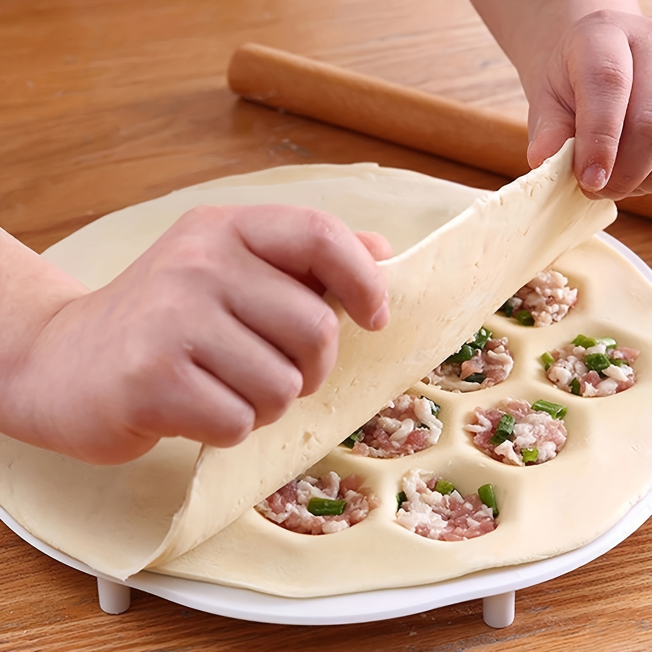 1ชิ้น-แม่พิมพ์เกี๊ยวจีนแบบง่าย - Kitchen Gadgets Dumpling Maker บทวิจารณ์และราคา