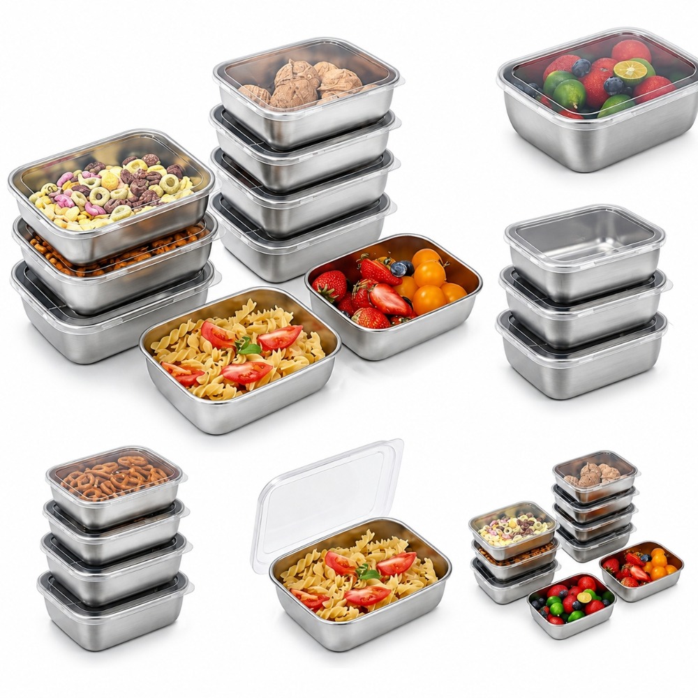 ชุดกล่องเก็บอาหารสแตนเลส 6 ชิ้ - Kitchen Gadgets Organizer บทวิจารณ์และราคา