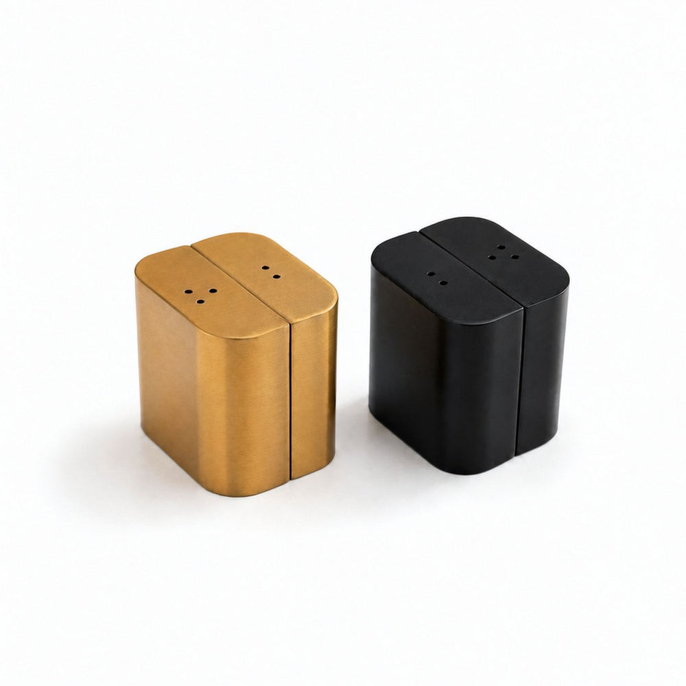 ขวดใส่พริกไทยและเกลือสแตนเลสสี - Kitchen Gadgets Gold บทวิจารณ์และราคา