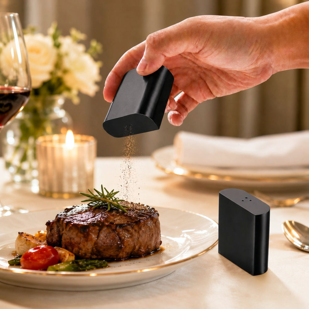 ขวดใส่พริกไทยและเกลือสแตนเลสสี - Kitchen Gadgets Gold บทวิจารณ์และราคา
