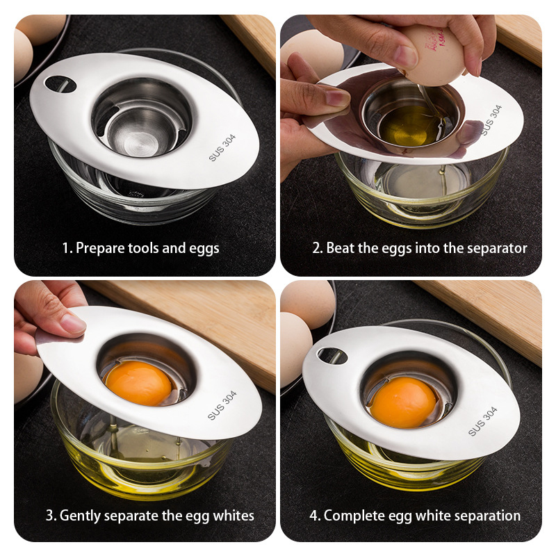 สแตนเลสสตีลไข่ขาวแยกเครื่องมือ - Egg Separator Tool บทวิจารณ์และราคา